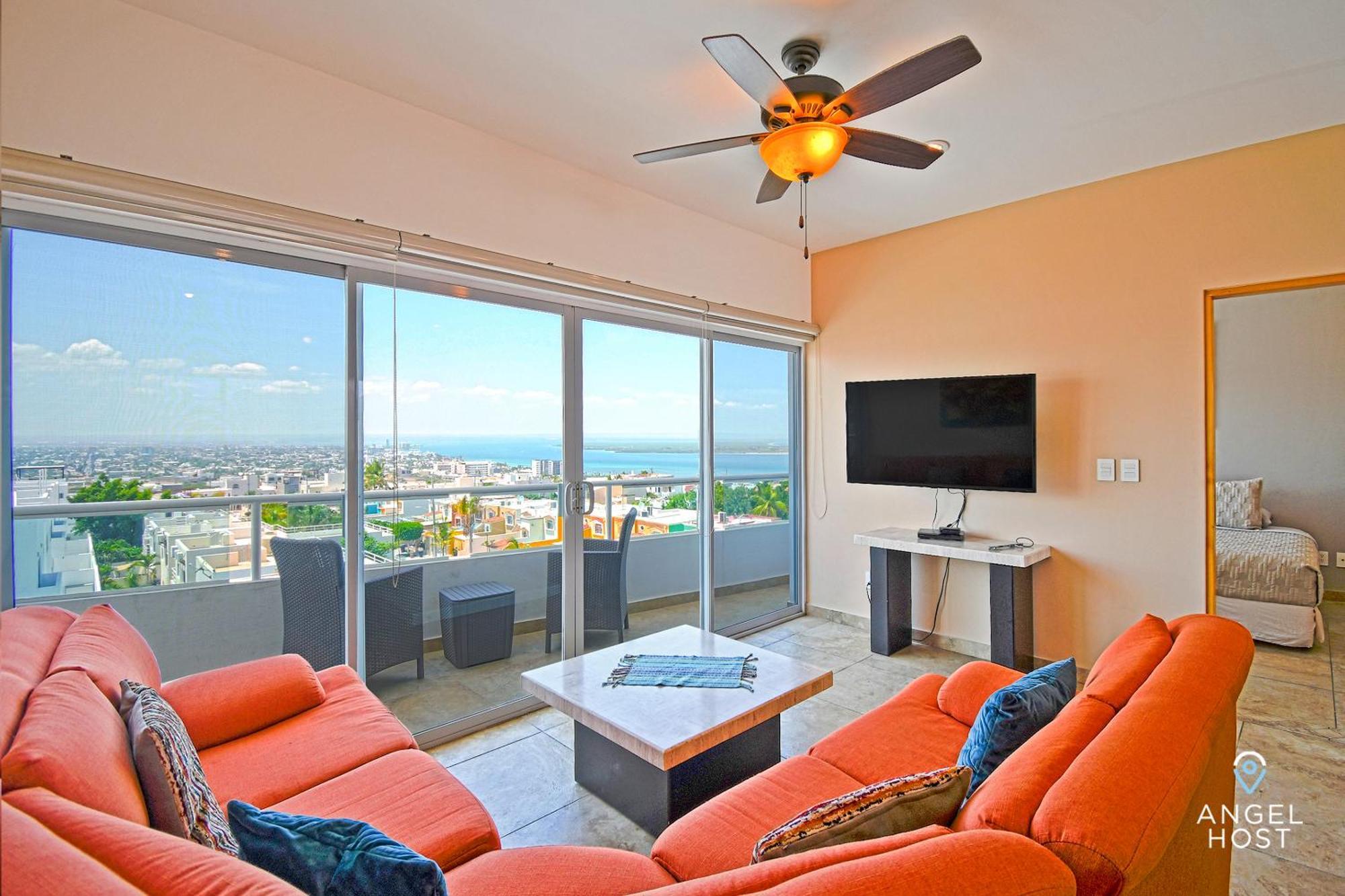 Oceanview Living Space & Balcony With Fiberoptic Wifi! La Paz Exterior photo
